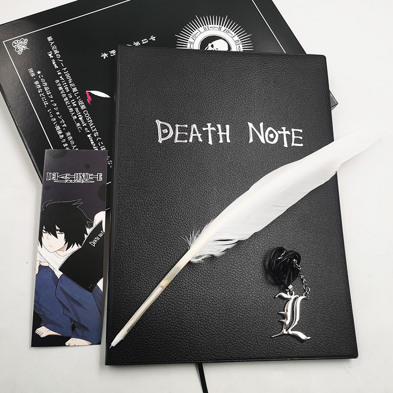 Cosplay Material For Prop - Anime Death Notebook Set Lederen dagboek