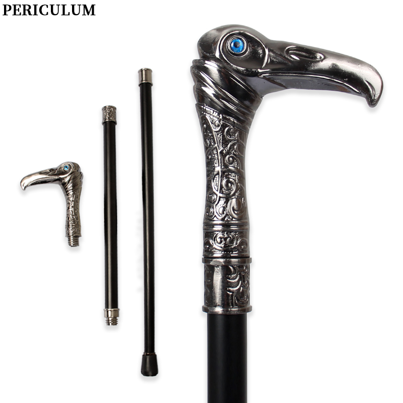 Detachable Cosplay Prop - Zilveren Peste Dokter Vogelbek Wandelstok Vintage